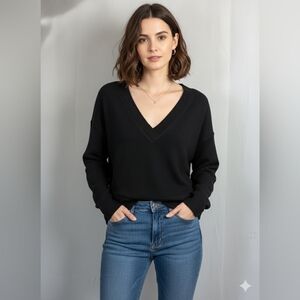 Alala Black V-Neck Sweater New Medium